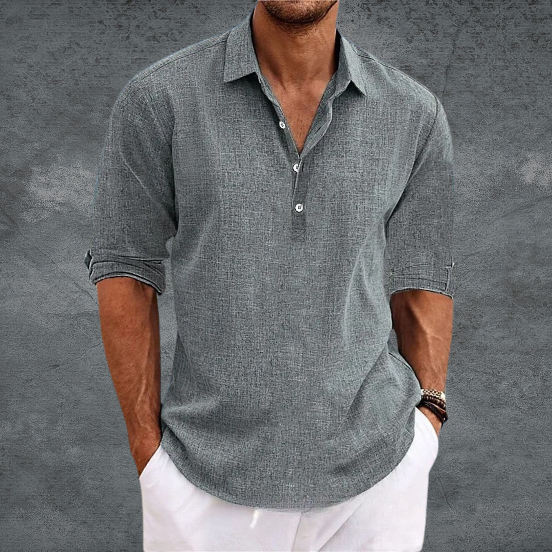 Lumiere Fashion Minimalist Linen Shirt Elegant Summer Style