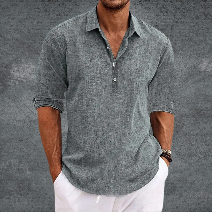 Lumiere Fashion Minimalist Linen Shirt Elegant Summer Style