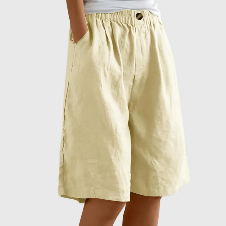 Mode Lumiére™| Marie Elastic Waist Loose Shorts