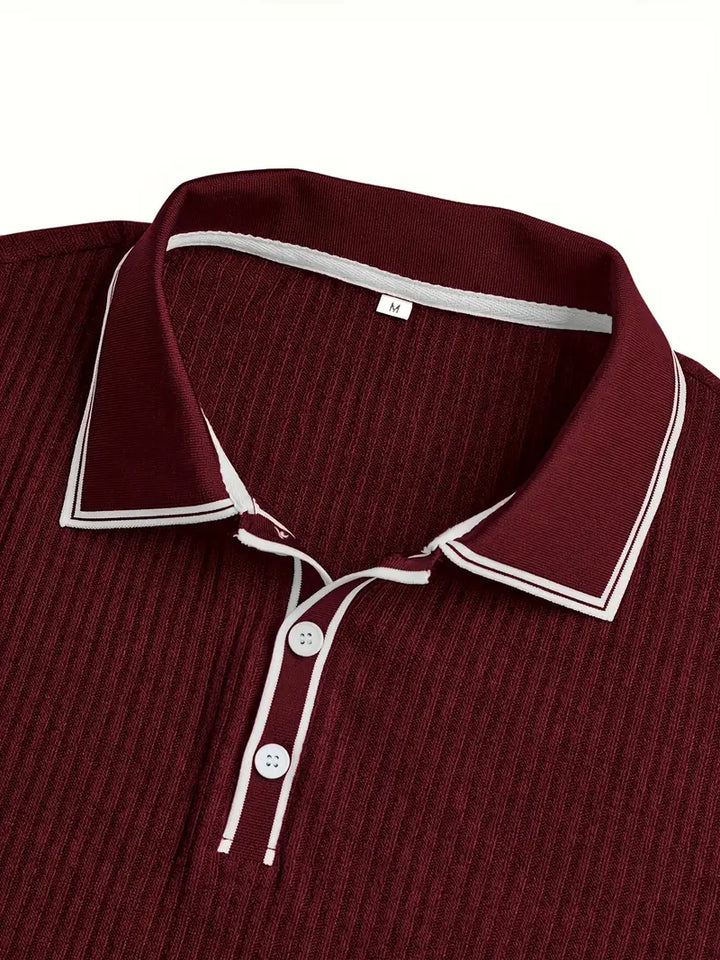 Mode Lumiére™| Elegant short-sleeved polo shirt