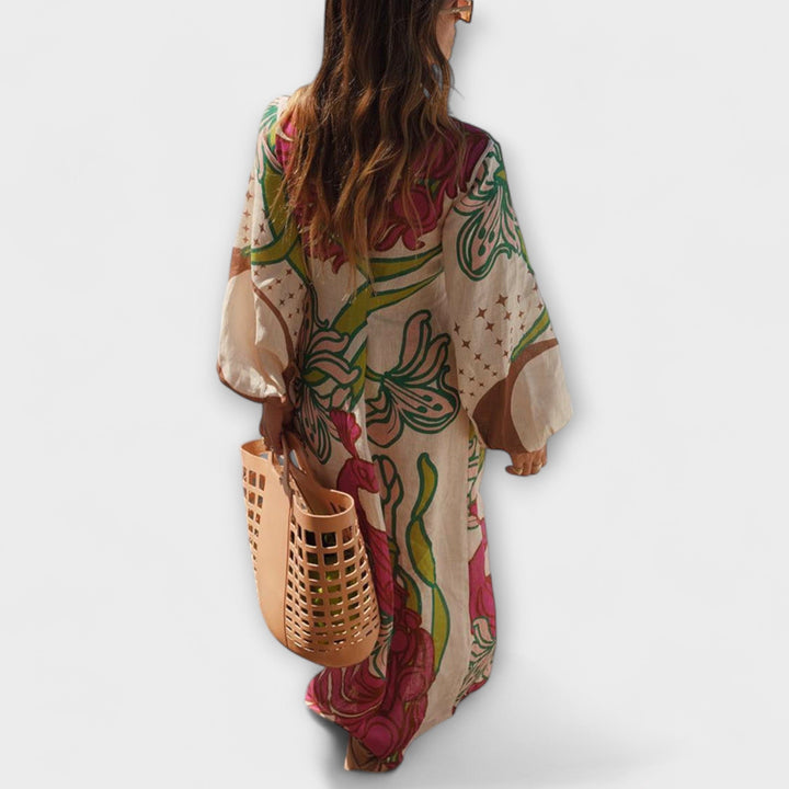 Tracey - Tie-front maxi dress