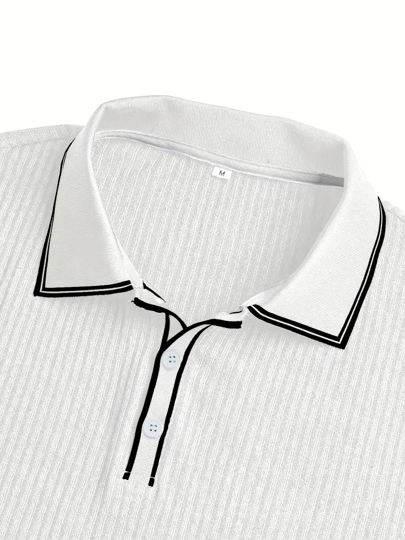 Mode Lumiére™| Elegant short-sleeved polo shirt