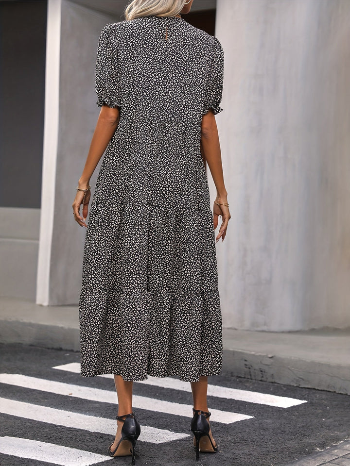 Harriet | Casual Round Neck Dress with Ruffle Detail
