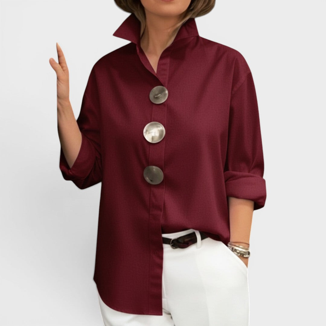 Elodie™ | Chic High-Neck Blouse