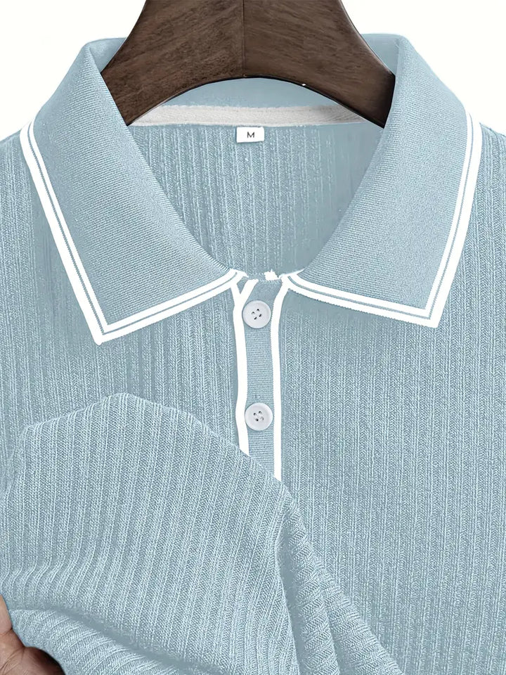 Mode Lumiére™| Elegant short-sleeved polo shirt