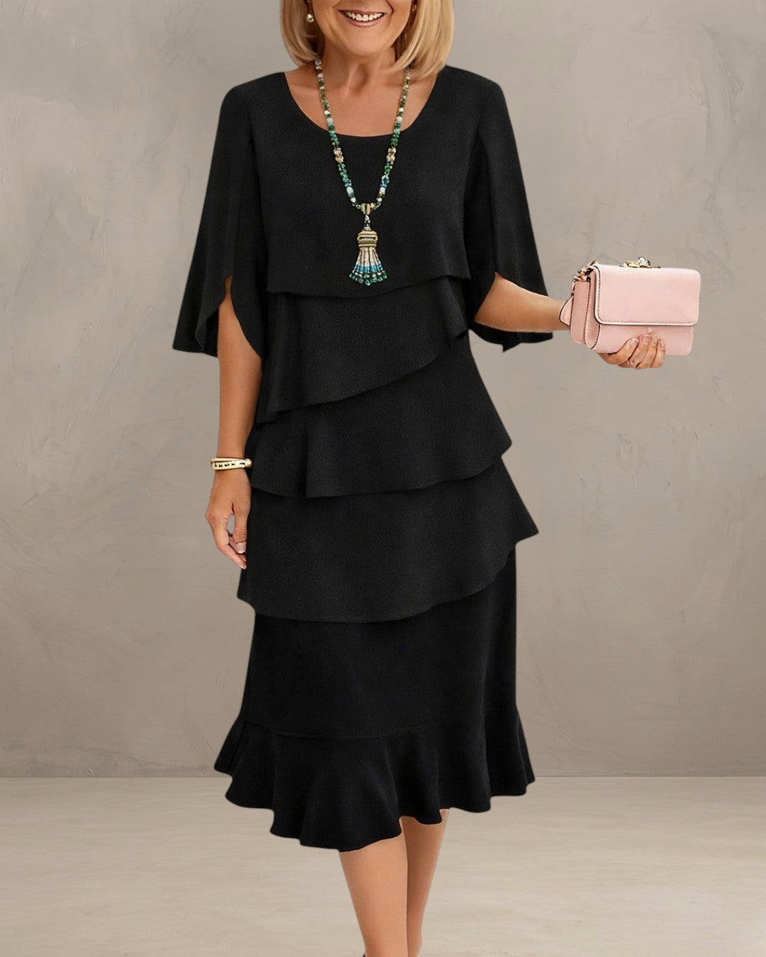 Light Mode | RUFFLED MIDI DRESS