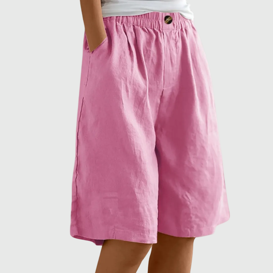 Mode Lumiére™| Marie Elastic Waist Loose Shorts