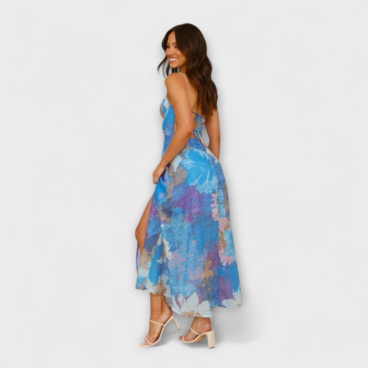 Audrey - Women's Floral Print Dress - Stylish and Attractive