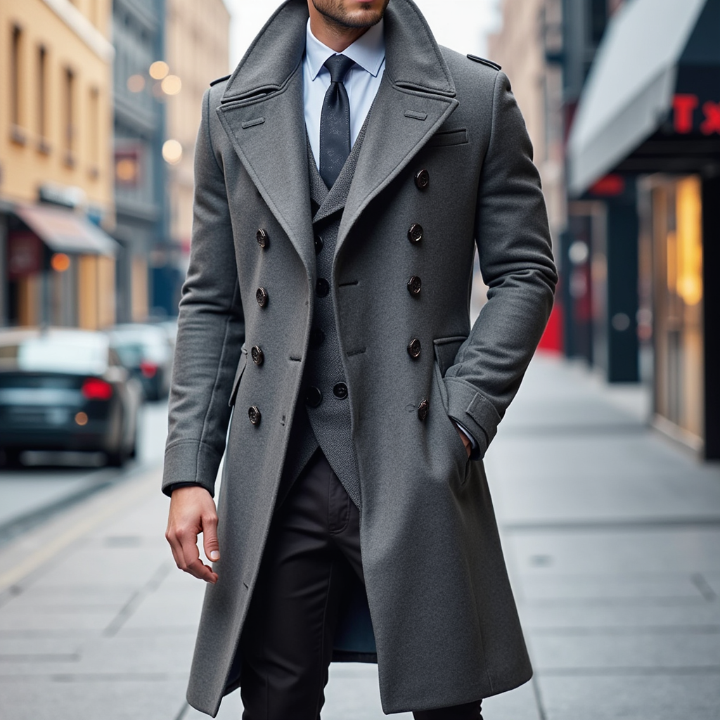 Velinor - Slim-fit Heritage Wool Pea Coat