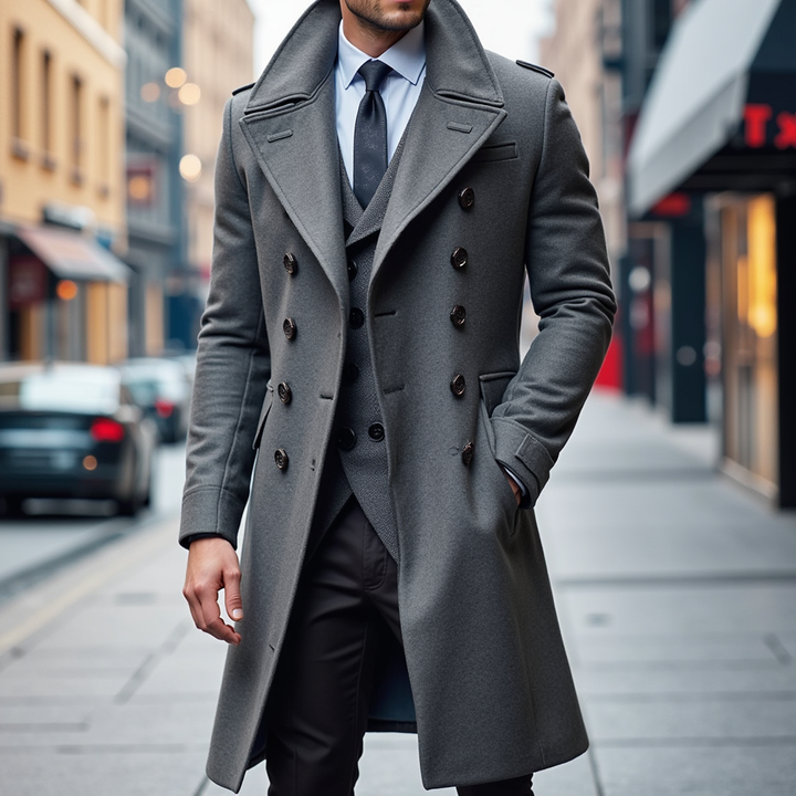 Velinor - Slim-fit Heritage Wool Pea Coat