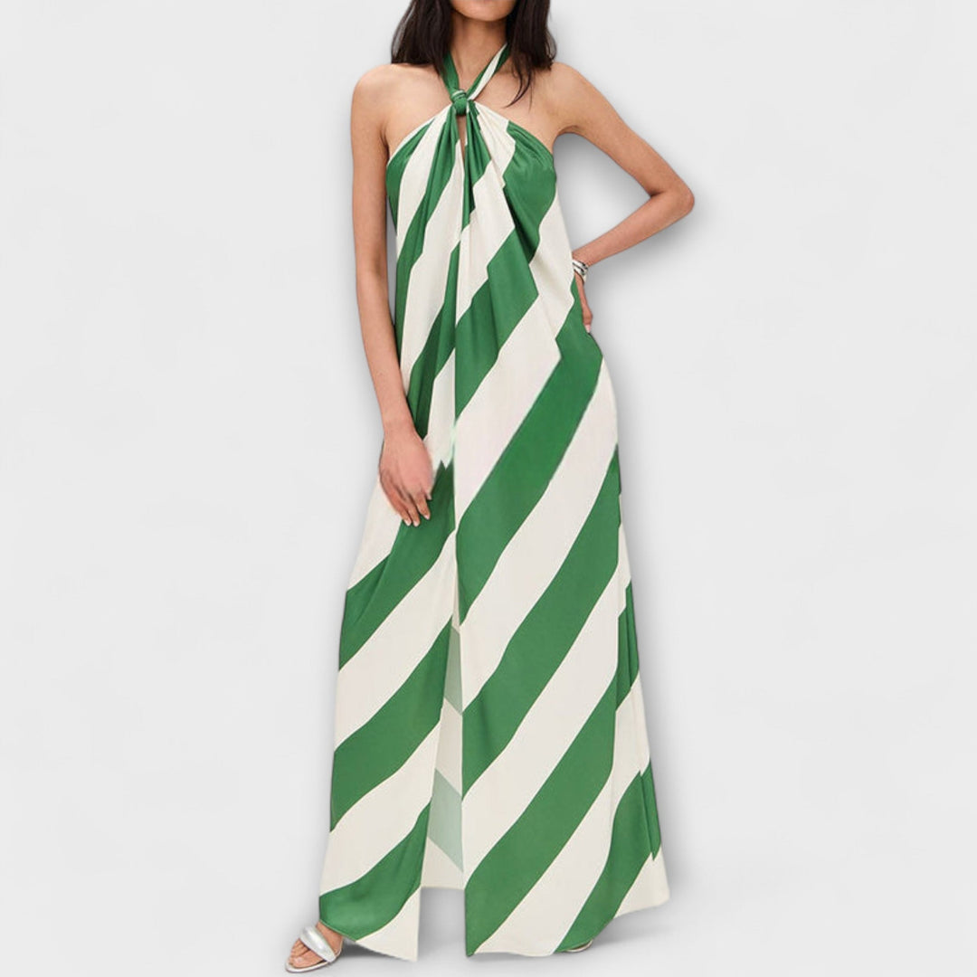 Marlowe - Striped Backless Maxi Dress