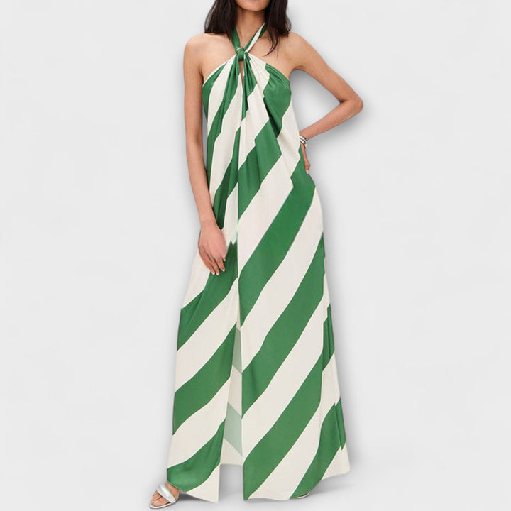 Marlowe - Striped Backless Maxi Dress