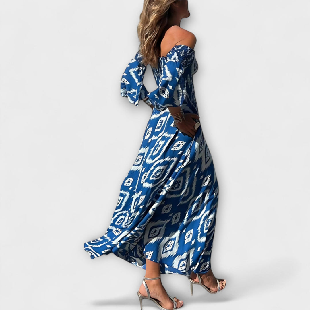 Bella - Off-the-shoulder Dress and Ocean of Flowers