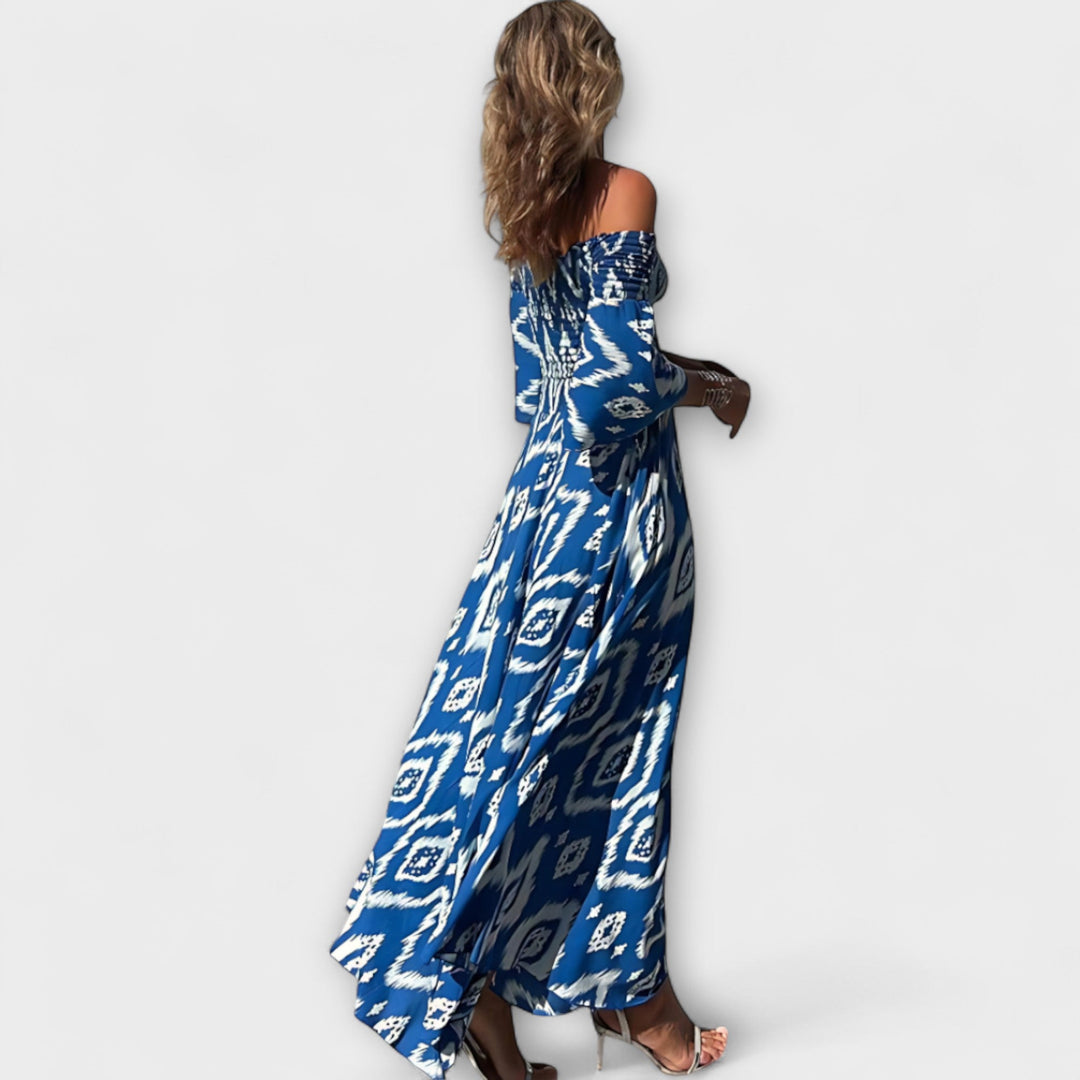 Bella - Off-the-shoulder Dress and Ocean of Flowers