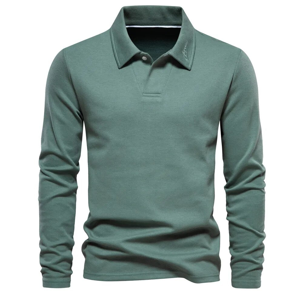 Long-sleeved polo shirt