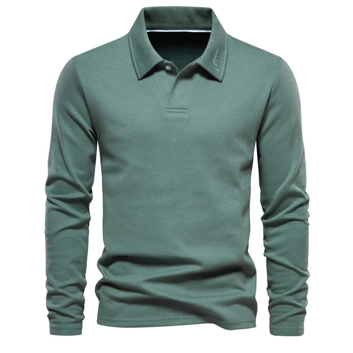Long-sleeved polo shirt