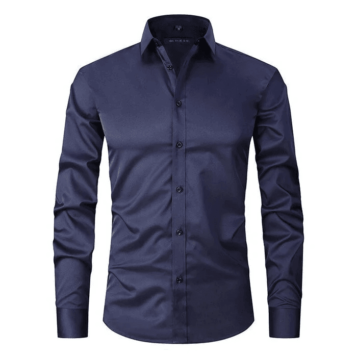 High-stretch, wrinkle-free shirt