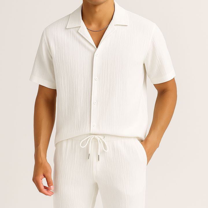 Mode Lumiere™| White Luxe PureEase Summer Co-ord Set