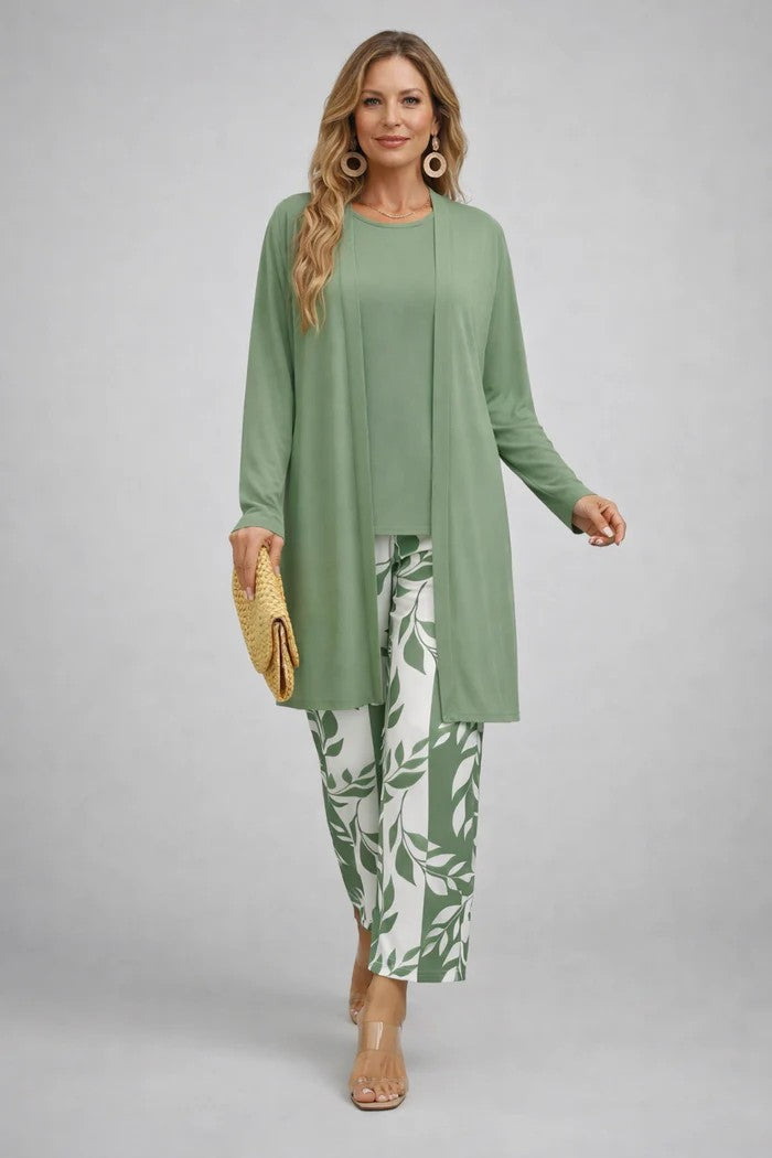 Margaret | 3-Piece Leaf Print Set
