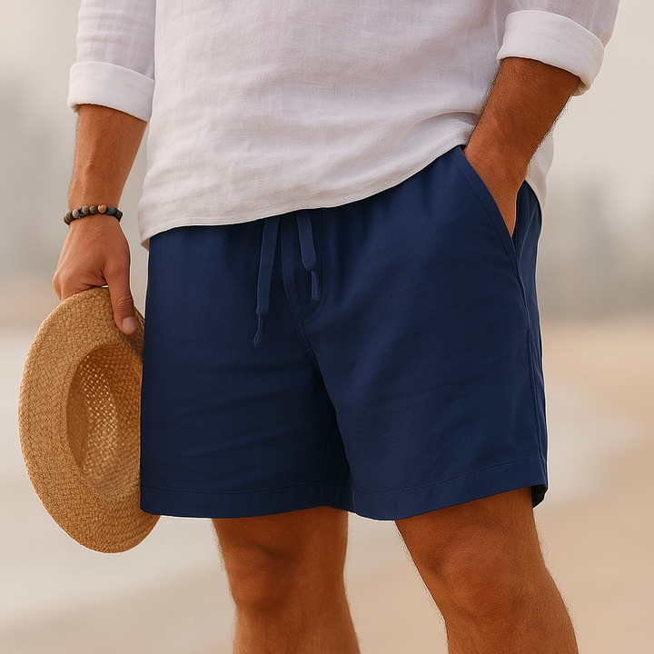 Mode Lumiére™ | Stylish Linen Shorts with Elastic Waist