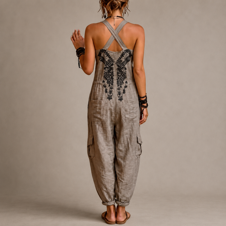 Astrid – Embroidered bohemian jumpsuit