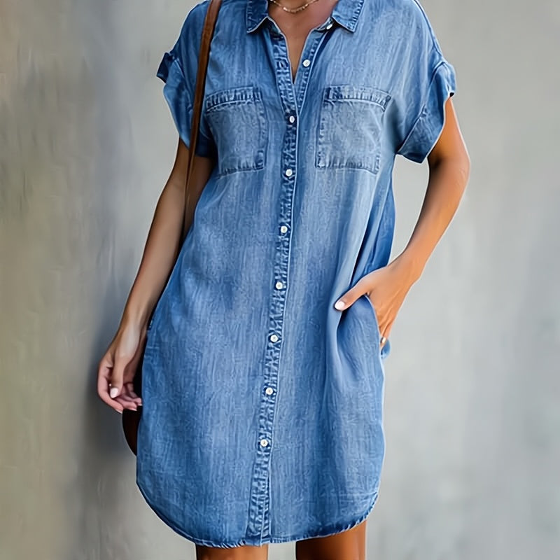 Helen - Denim Shirt Dress