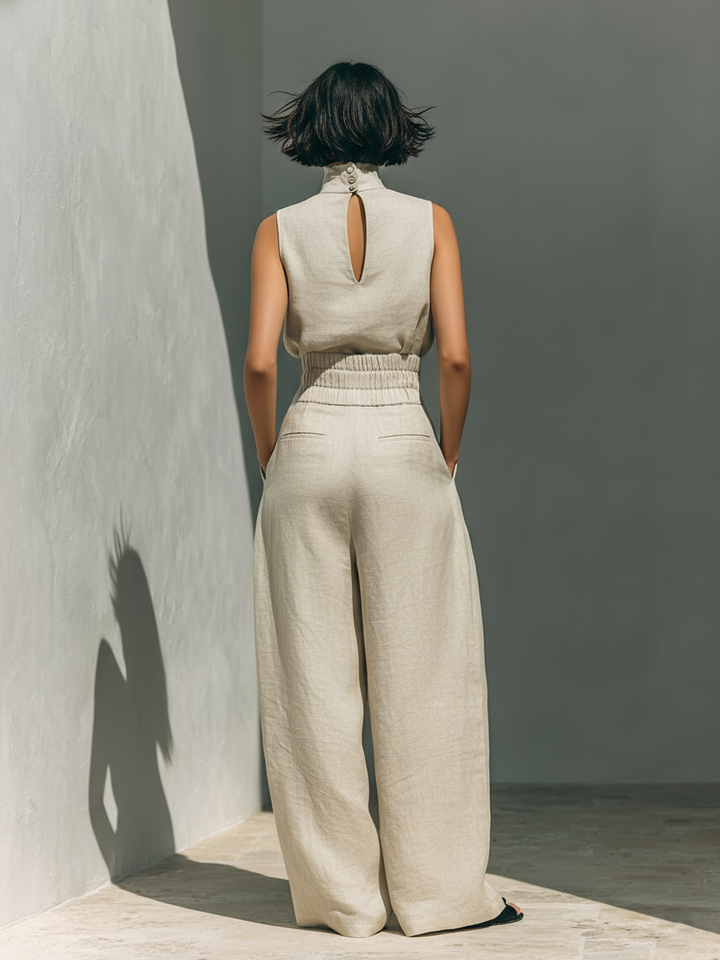 Mode Lumiére™ | WOMEN'S COTTON WIDE LEG PANT SET