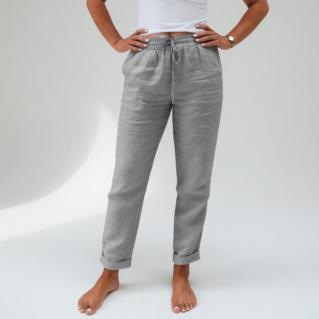 Albertine™ — 100% Cotton Flowy Pants Natural Comfort