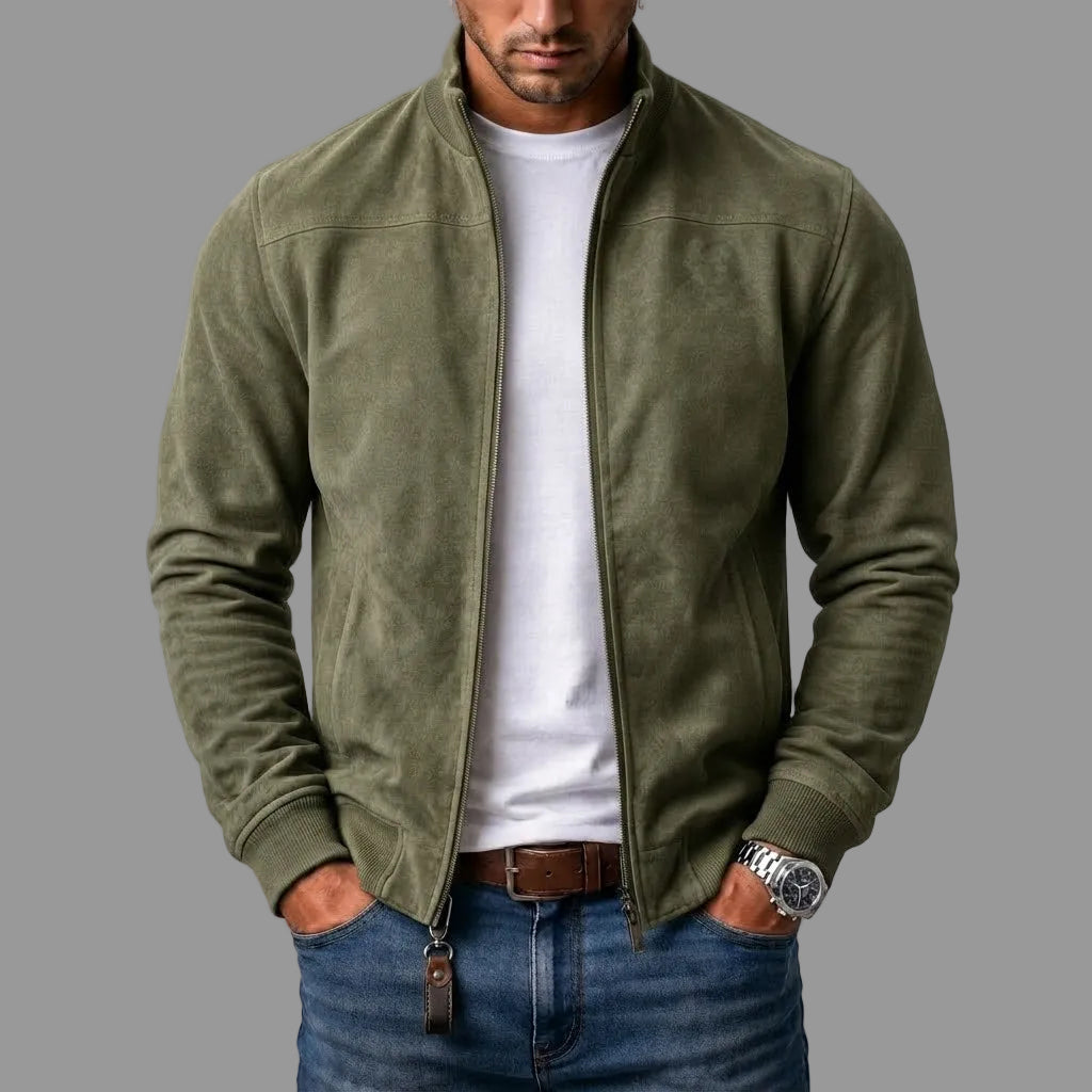 Elian | Suede Bomber Jacket