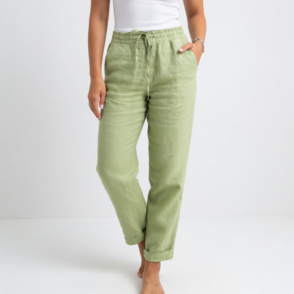 Albertine™ — 100% Cotton Flowy Pants Natural Comfort