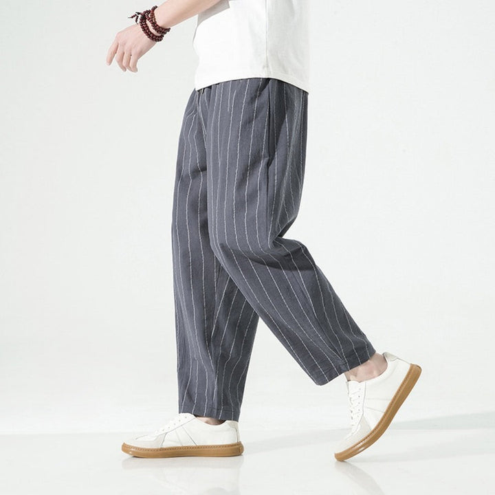 Mode Lumiére™ | Relaxed Fit Striped Trousers