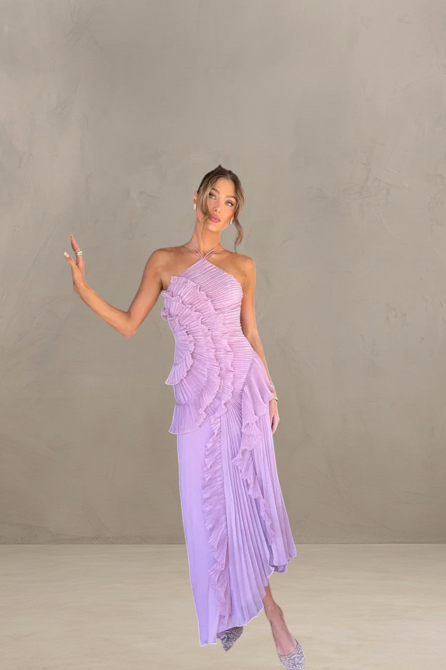 Lumiere Fashion| ELEGANT ASYMMETRICAL MAXI DRESS
