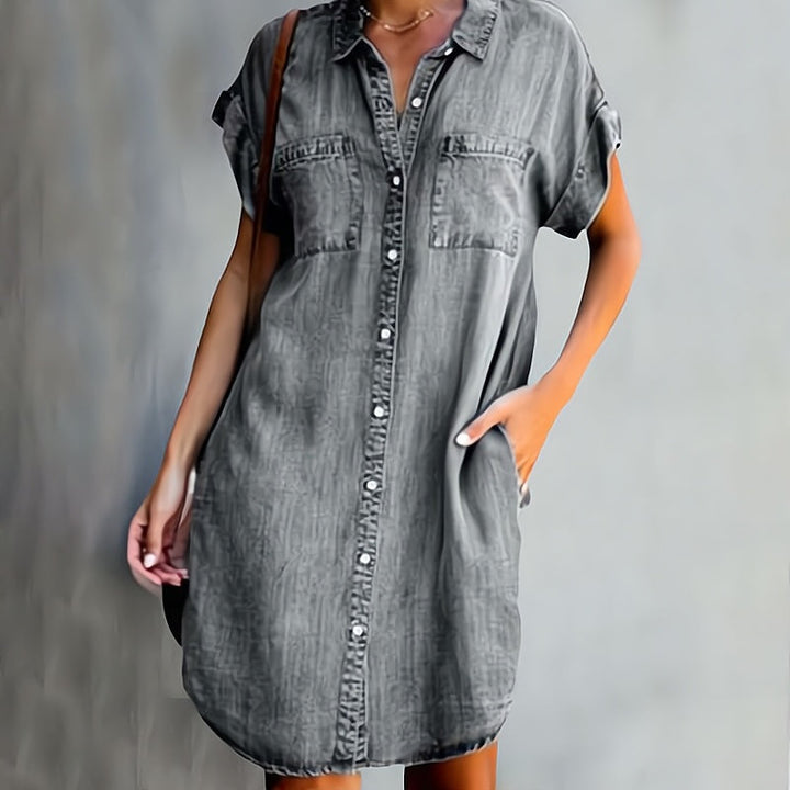 Helen - Denim Shirt Dress