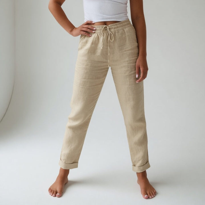 Albertine™ — 100% Cotton Flowy Pants Natural Comfort