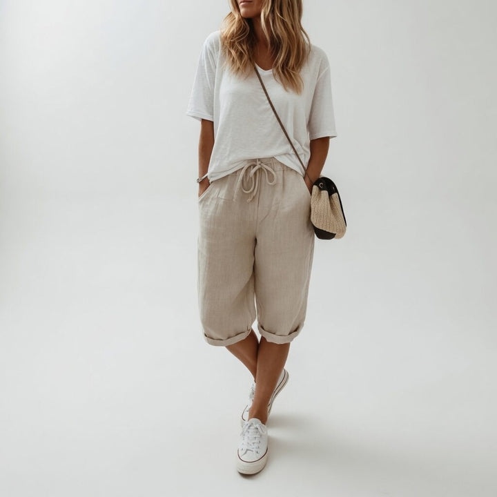 Fernande™ — Casual summer style 100% cotton Bermuda shorts