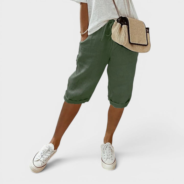Céleste | Lightweight Linen-Cotton Shorts