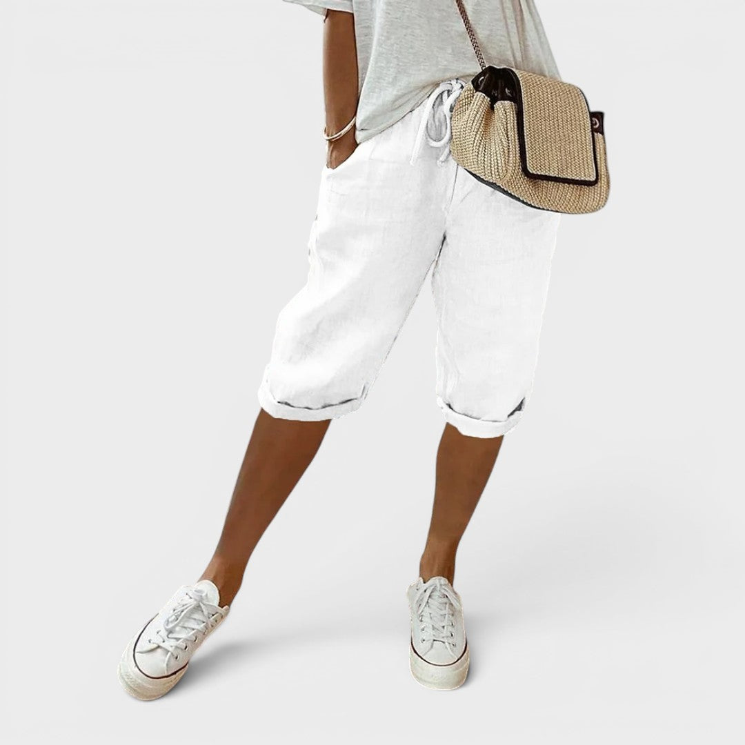 Céleste | Lightweight Linen-Cotton Shorts