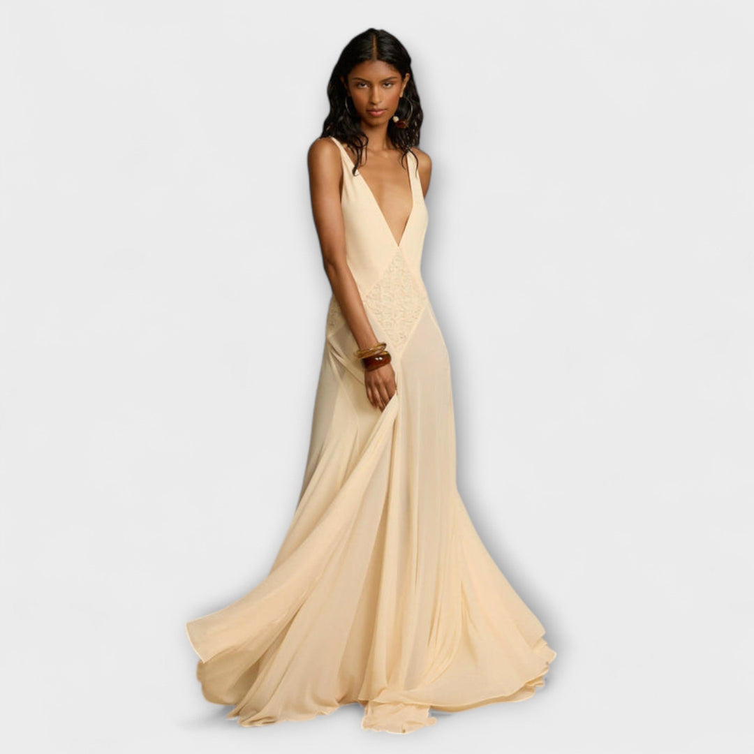 Lavinia - Deep V-Neck Maxi Dress