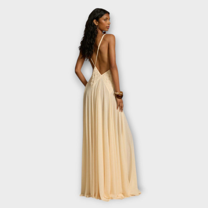 Lavinia - Deep V-Neck Maxi Dress