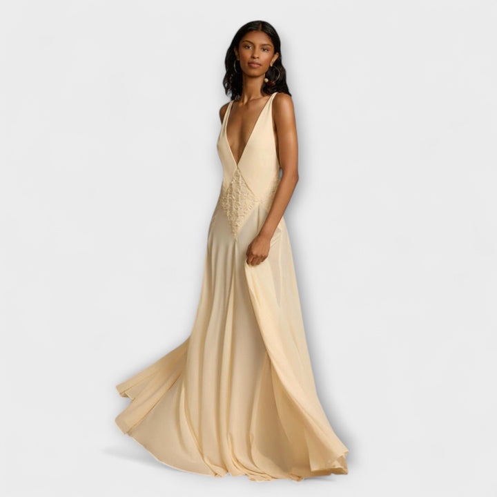 Lavinia - Deep V-Neck Maxi Dress