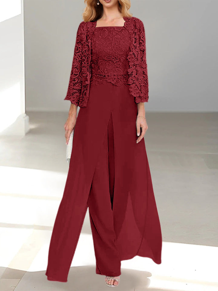 MOREAU LYON | ELEGANT CHIFFON PANT SUIT FOR WOMEN