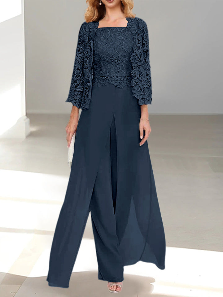 MOREAU LYON | ELEGANT CHIFFON PANT SUIT FOR WOMEN