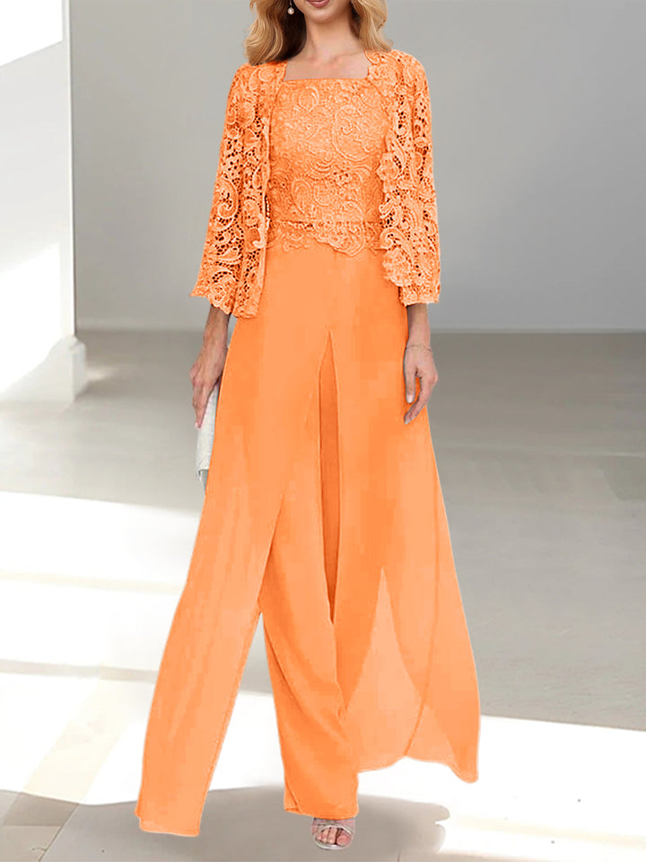 MOREAU LYON | ELEGANT CHIFFON PANT SUIT FOR WOMEN