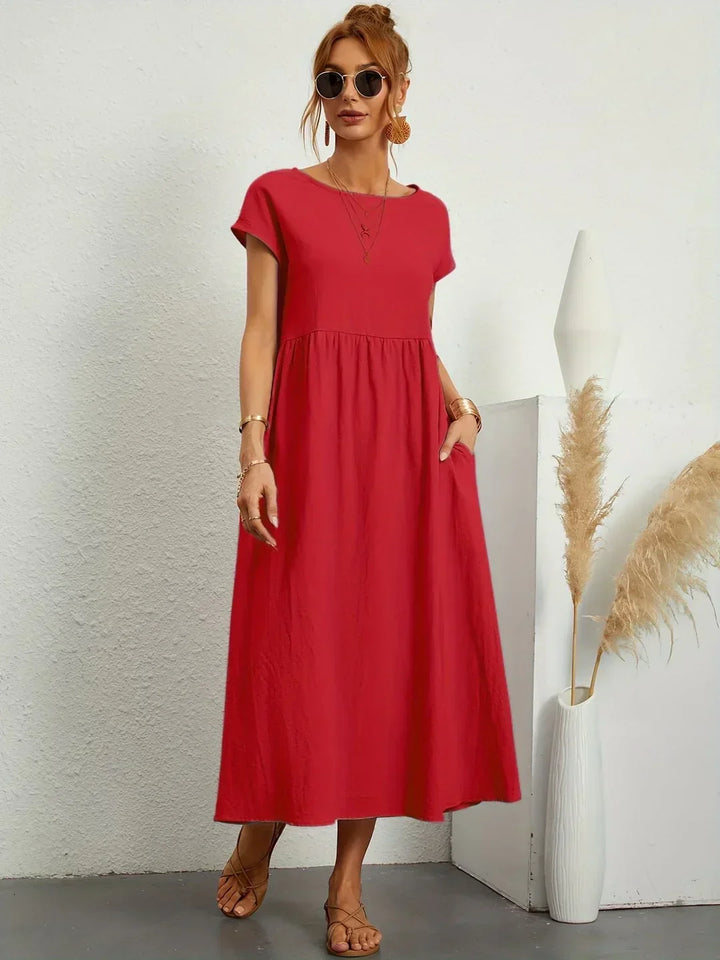Mode Lumiére™ — Timeless elegance flowing midi dress