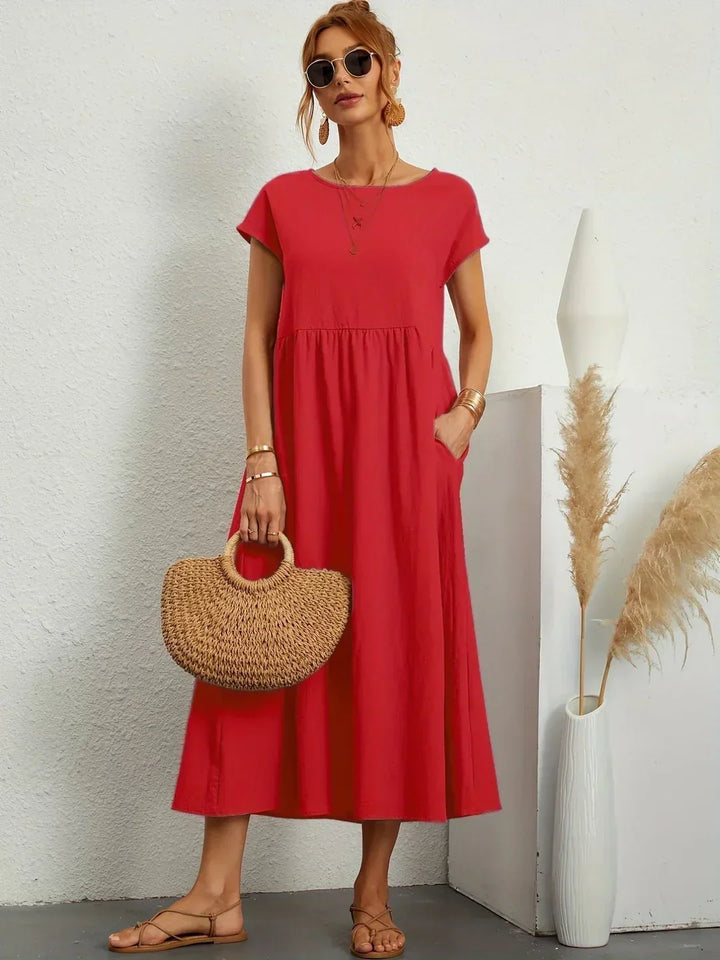 Mode Lumiére™ — Timeless elegance flowing midi dress