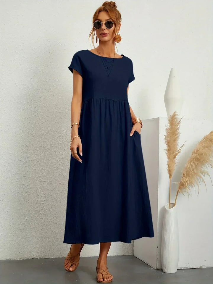 Mode Lumiére™ — Timeless elegance flowing midi dress