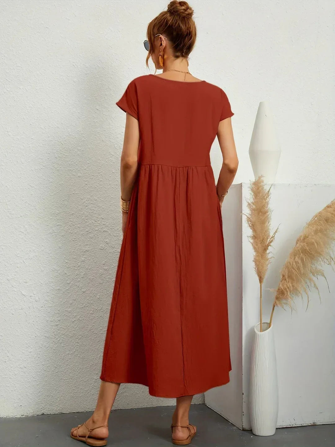 Mode Lumiére™ — Timeless elegance flowing midi dress