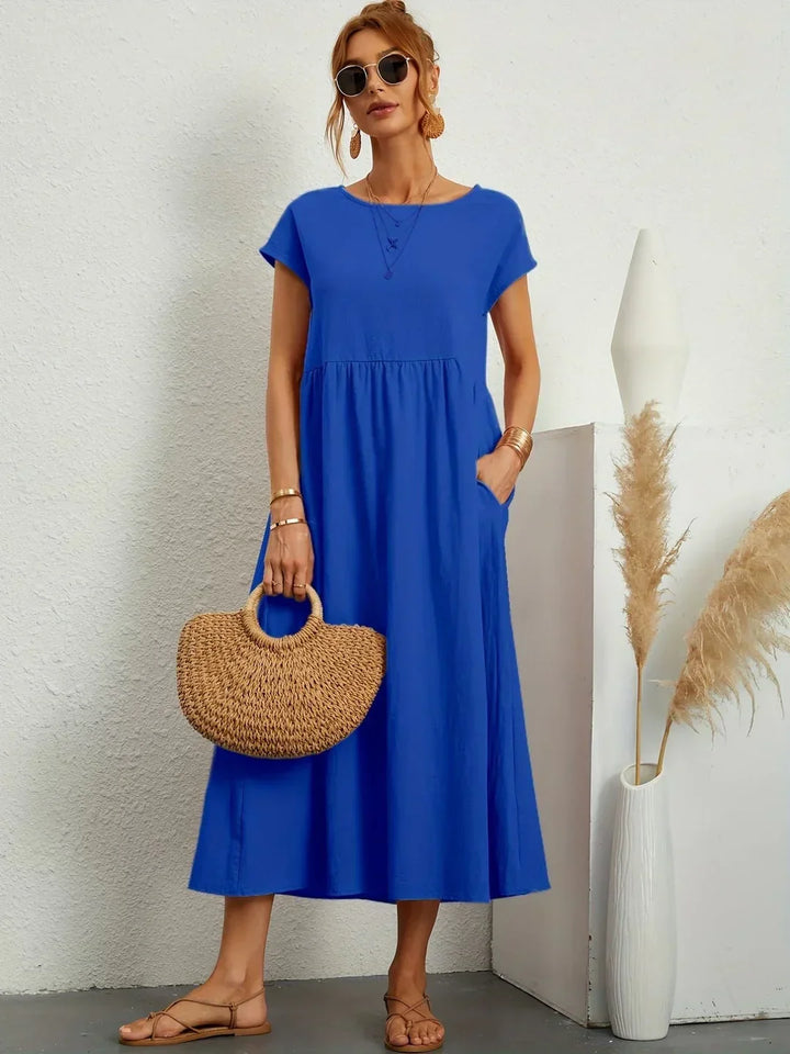 Mode Lumiére™ — Timeless elegance flowing midi dress