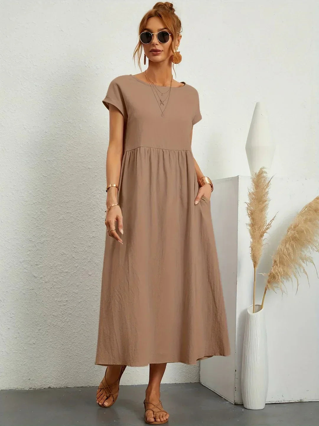 Mode Lumiére™ — Timeless elegance flowing midi dress