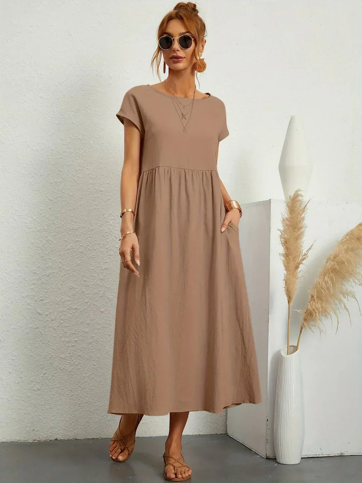 Mode Lumiére™ — Timeless elegance flowing midi dress